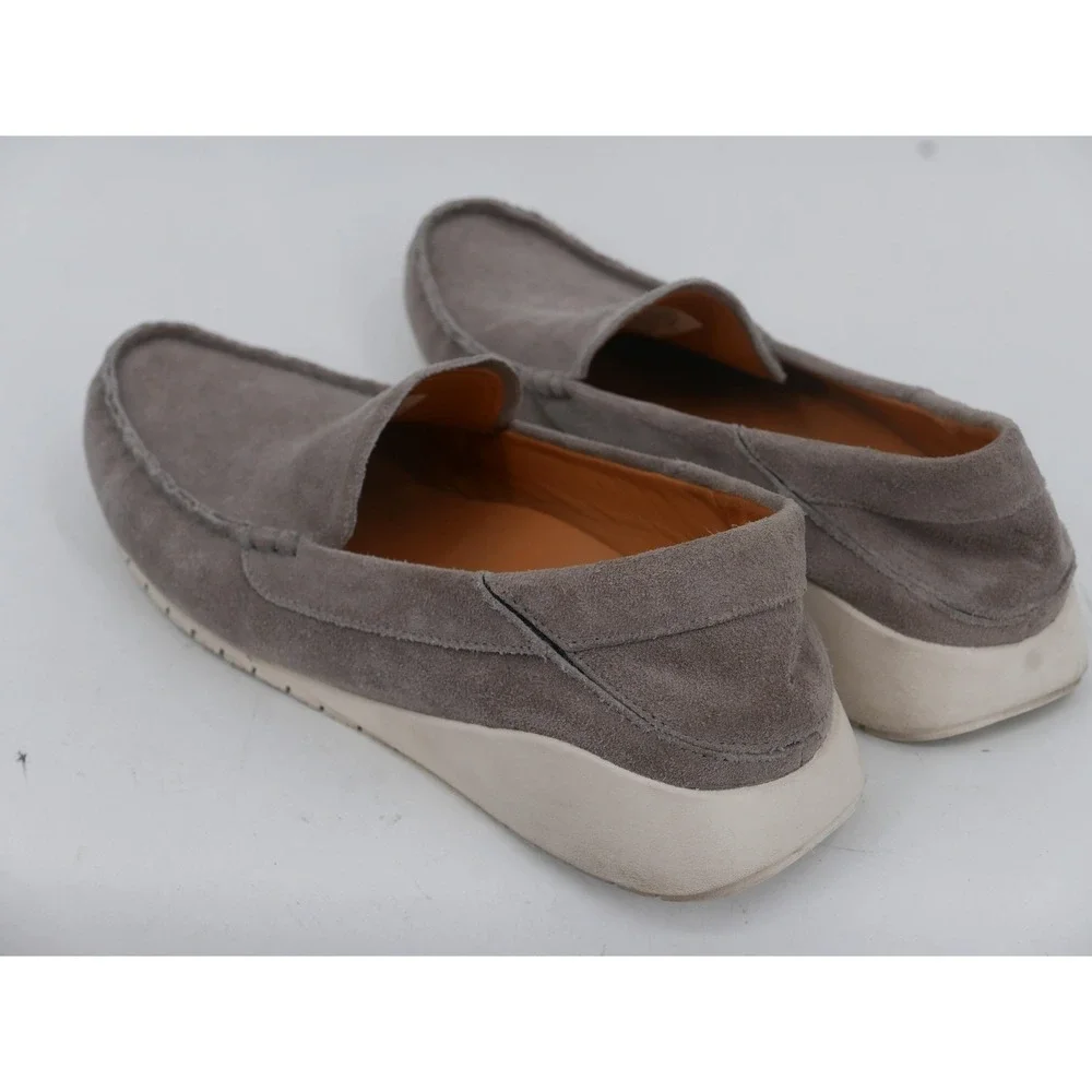 OluKai Ka'a Loafer Shoes Gray Suede Slip On Casual Men's Size 10.5 EU 43.5